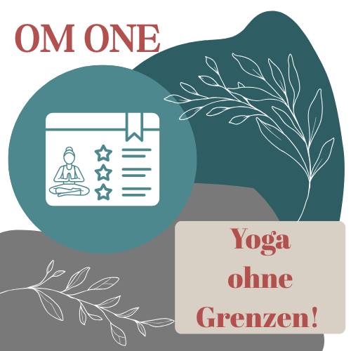 Om One Bild von der 12 monatigen Mitgliedschaft. Slogan: Yoga ohne Grenzen!